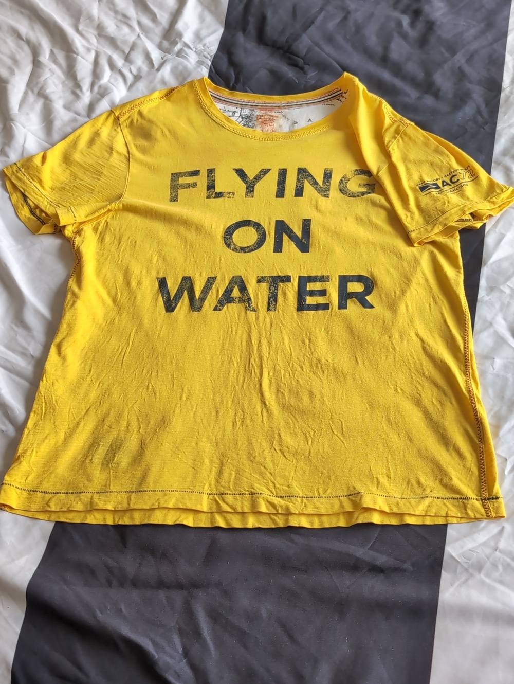 AMERICAS CUP X PUMA 'Flying On Water' Yellow Short-Sleeve Tee Sz Large /San Fran